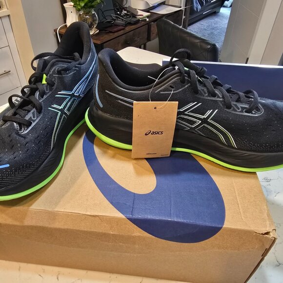 Asics Mens Gel-Cumulus 26 Running Shoes US 12 10118792-001 Black / Electric Lime - Picture 3 of 9